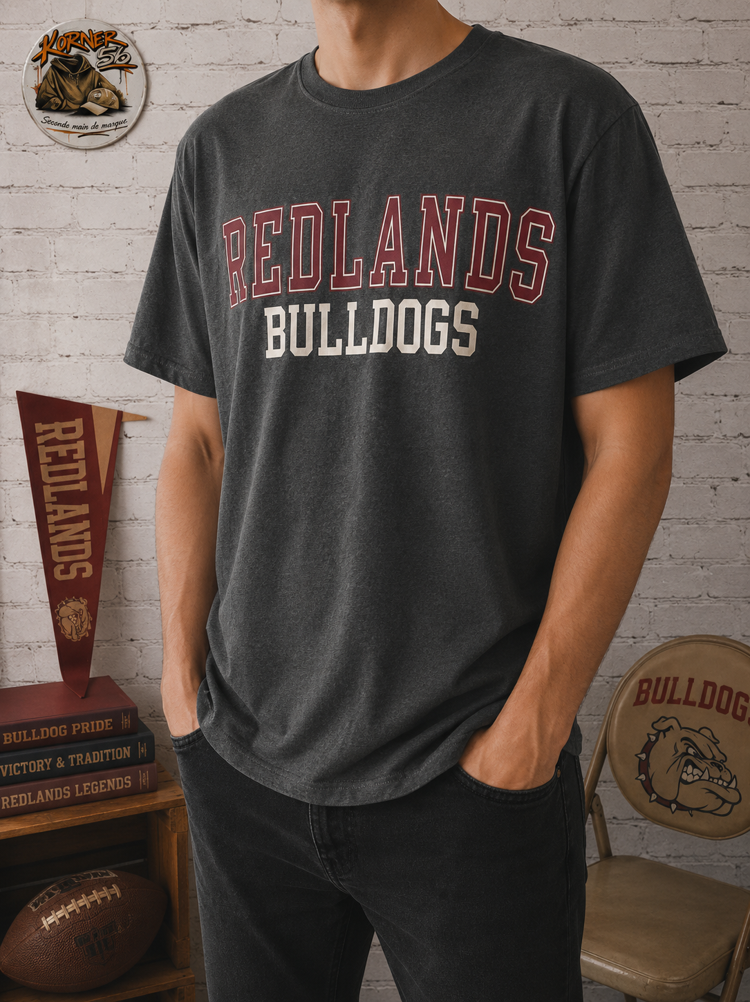 🐾CHAMPION - T-shirt "Redlands Bulldogs" – Esprit Universitaire Américain