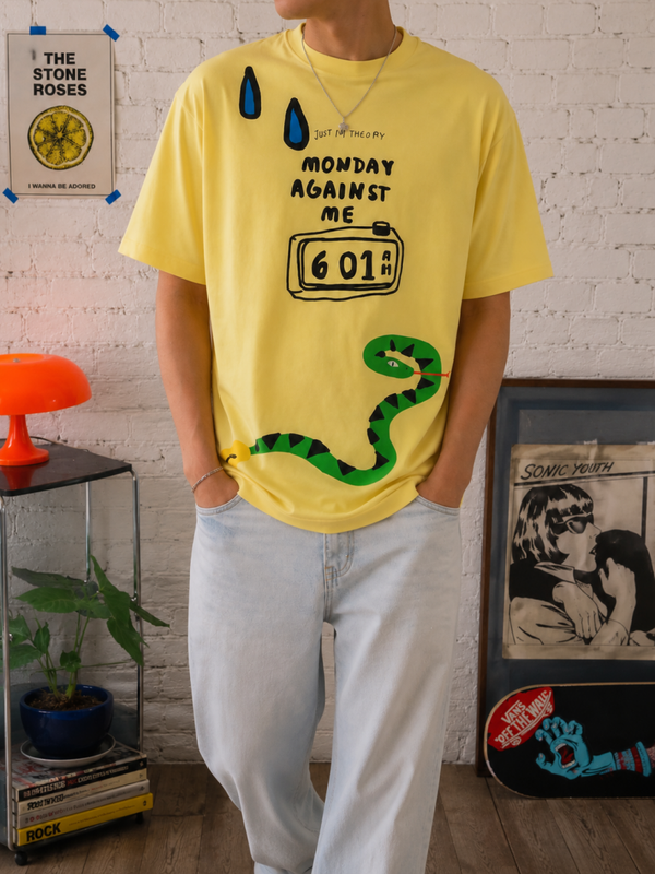 🛹ZARA - T-shirt Graphique "Monday Against Me"