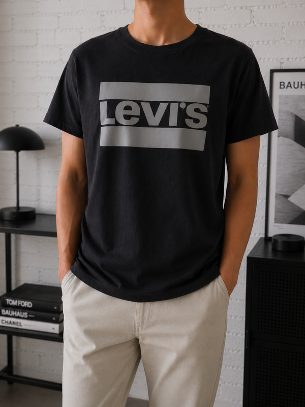 🏜️LEVI'S - T-shirt Original – Logo Box Gris
