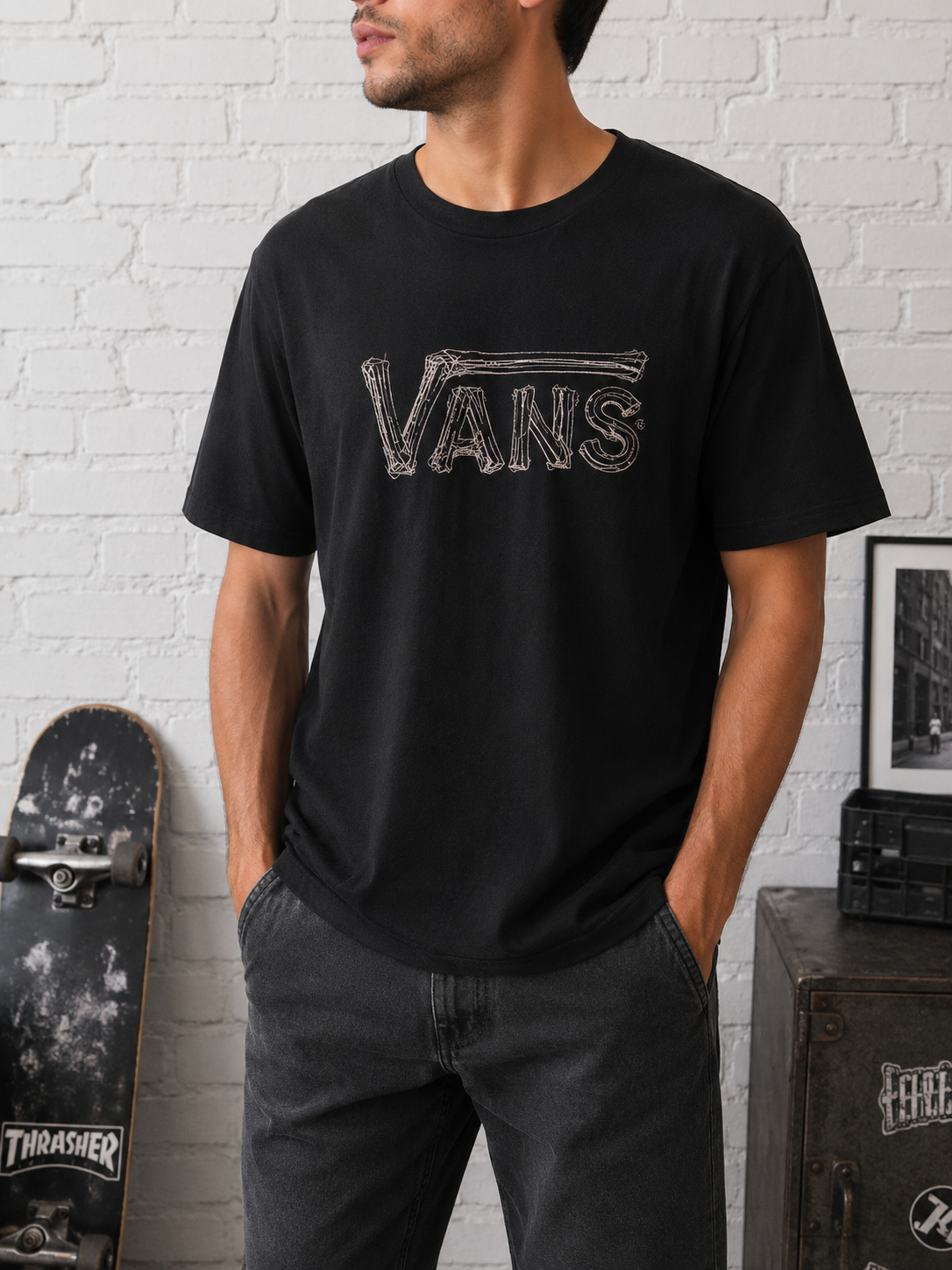 🛹 VANS - T-shirt "Original Classic" – Imprimé Os