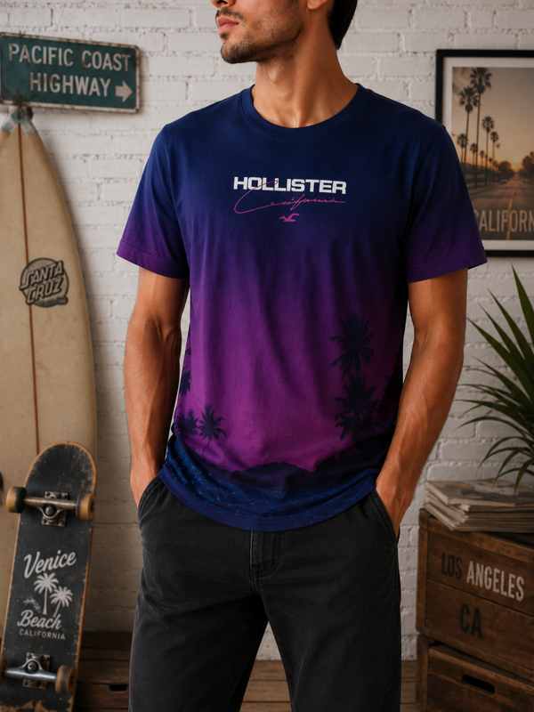 🏄‍♂️HOLLISTER - T-shirt Édition Dégradé Sunset