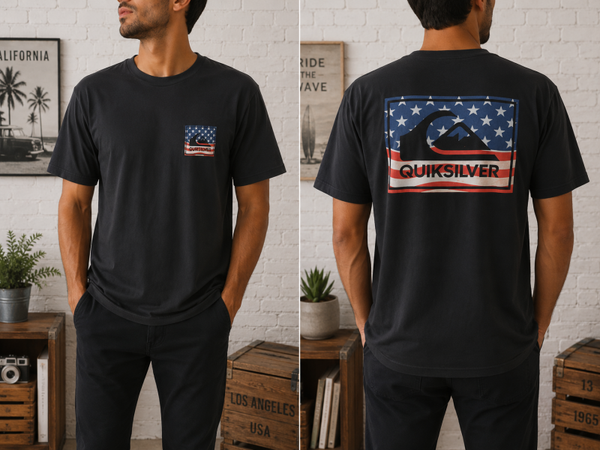 🌊QUICKSILVER - T-shirt "The Original" – USA Edition