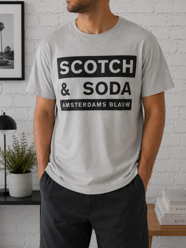 🔵SCOTCH & SODA - T-shirt Amsterdams Blauw