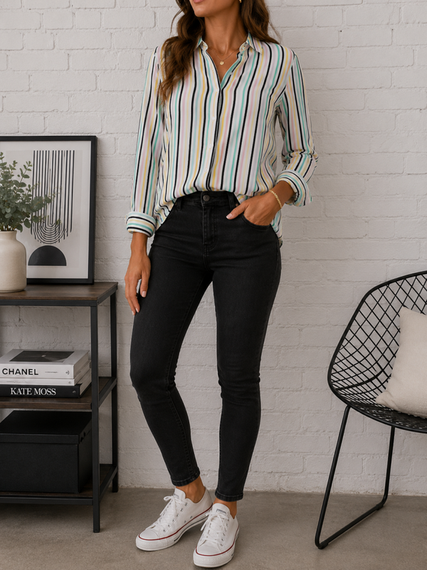 🟢TOMMY HILFIGER - Chemise manches longues