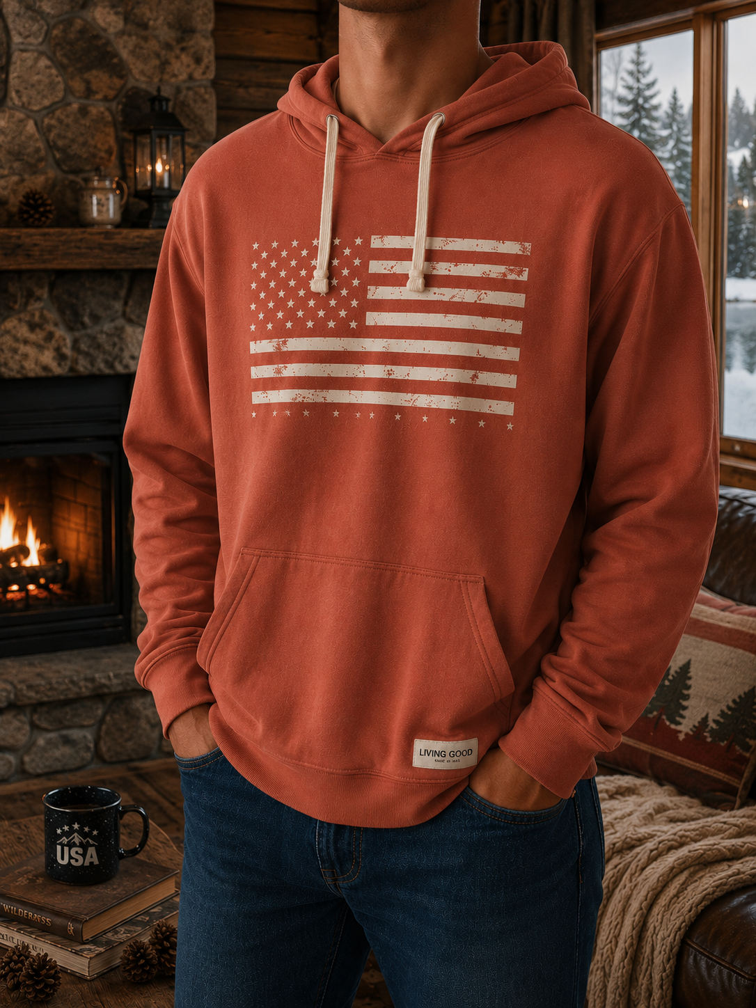 LIFE IS GOOD - Sweat à capuche