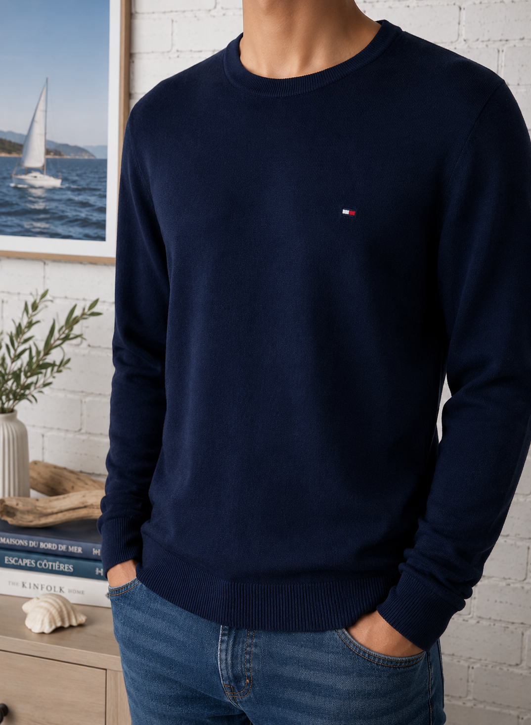 💼TOMMY HILFIGER - Pull Performance Cotton