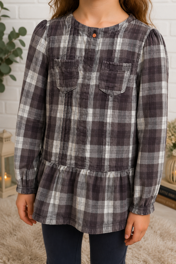 OKAÏDI – Robe tunique à carreaux