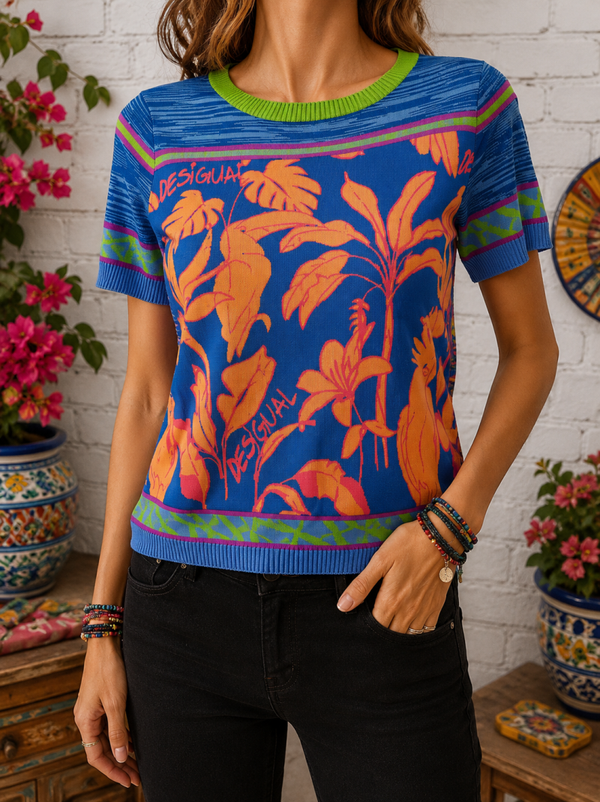 DESIGUAL - T-Shirt en maille fine
