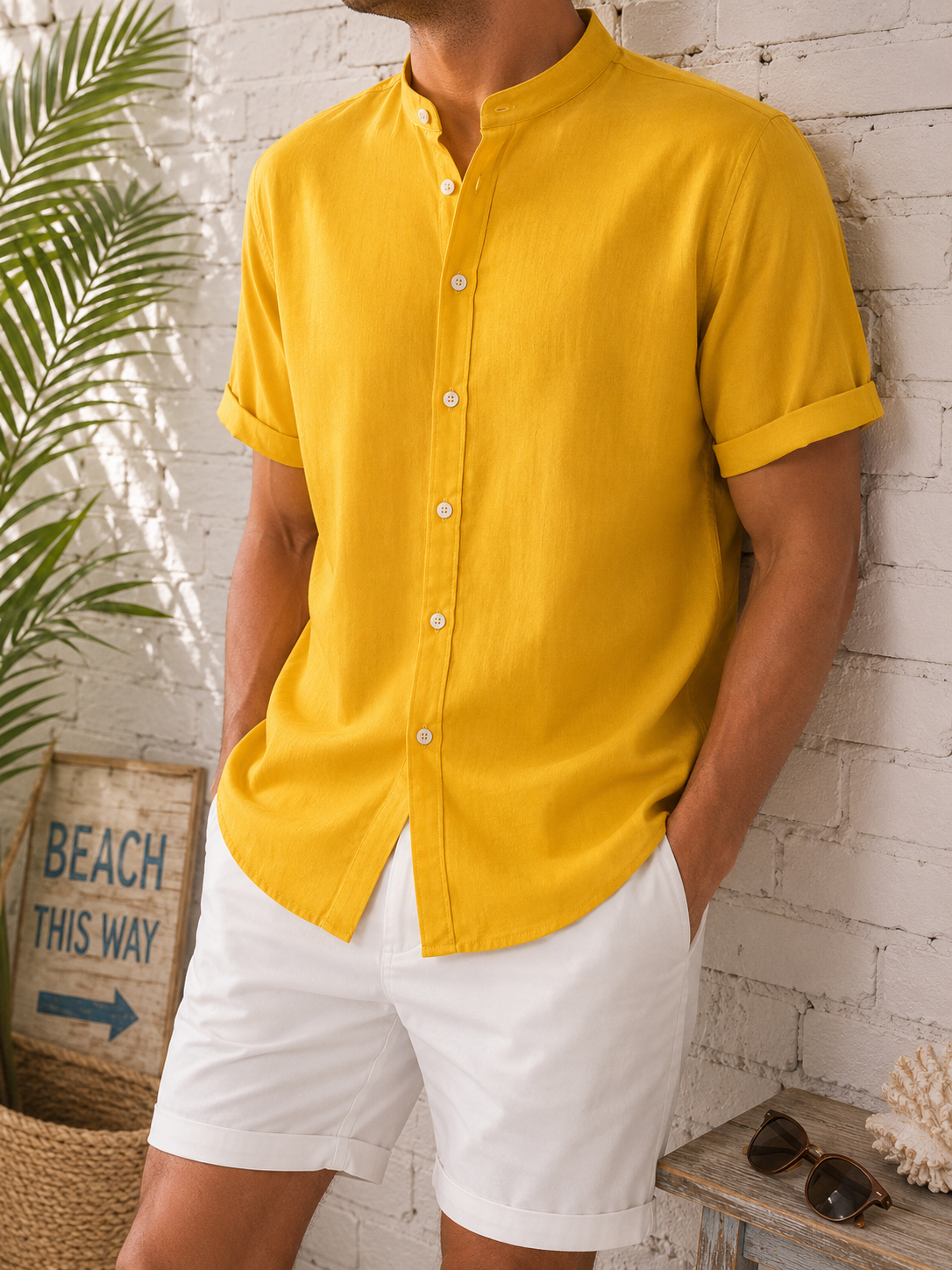 ZARA - Chemise col Mao - Taille L