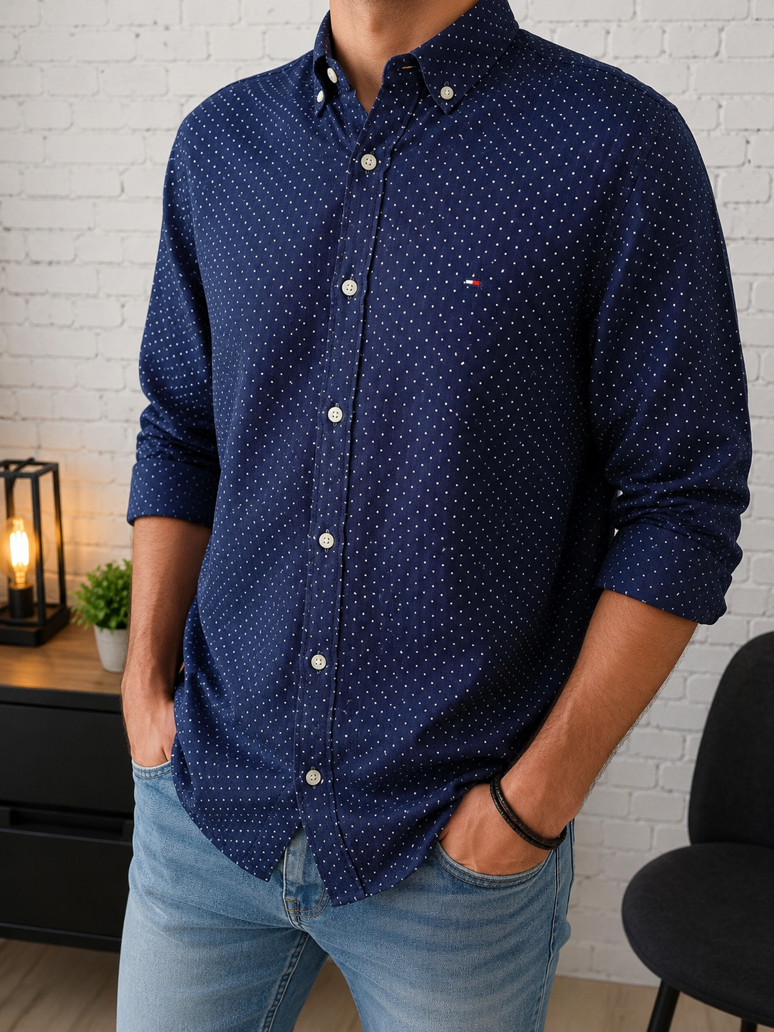 TOMMY HILFIGER - Chemise à pois - Taille M