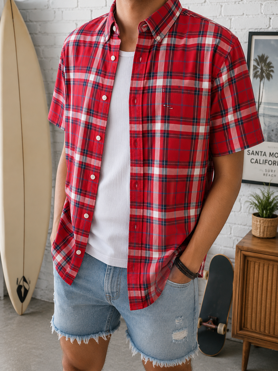 TOMMY HILFIGER - Chemise à Carreaux - Taille L