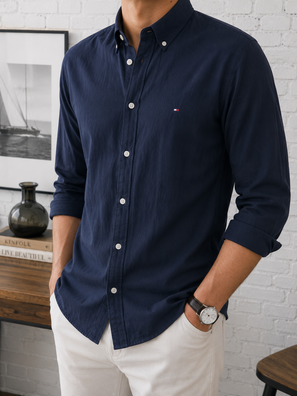 👔TOMMY HILFIGER - Chemise en lin - Taille M