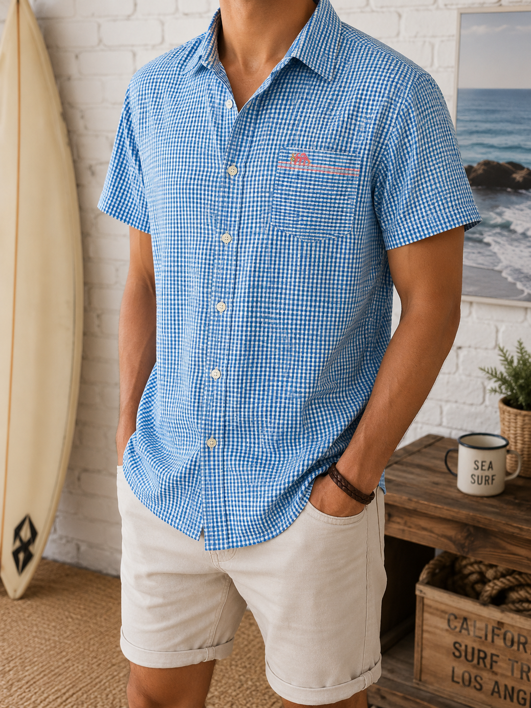 😎 V & L - Chemise Vichy - Taille M