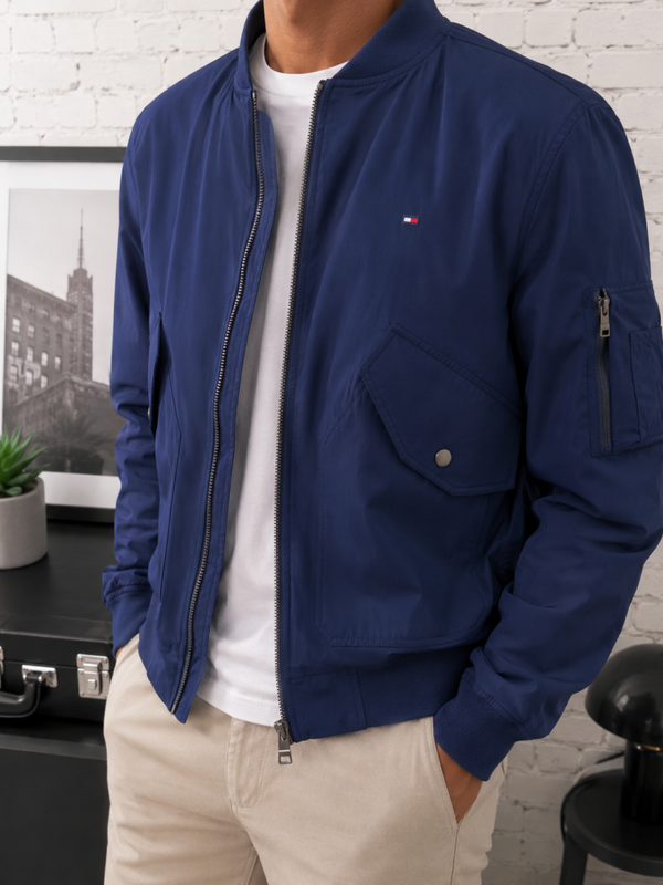 💎 TOMMY HILFIGER - Blouson style aviateur - Taille S