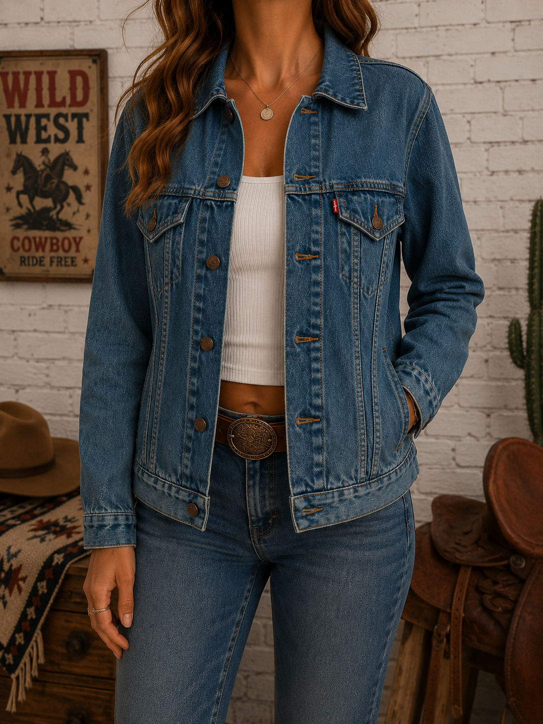 LEVI'S - Veste en jean - Coupe ajustée (Girls)