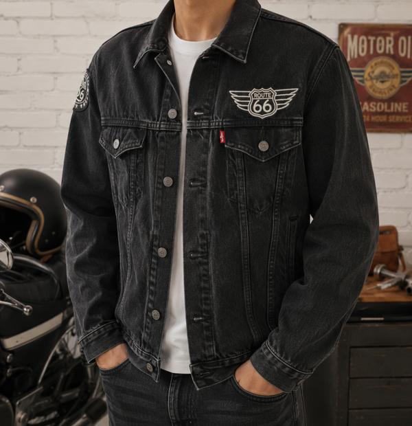 LEVI'S - Veste en Jean Trucker Customisée