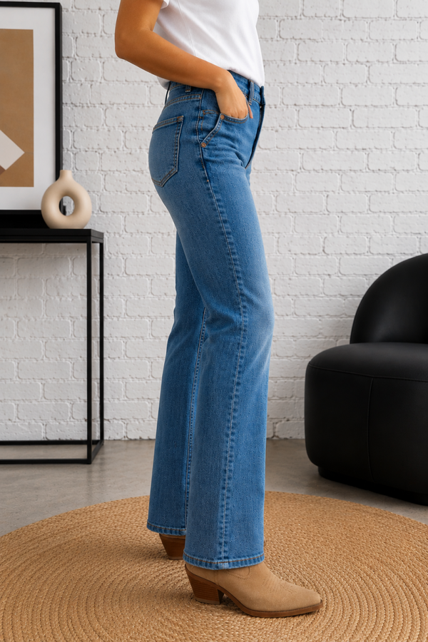 ZARA - Jean Flare - Taille Haute - Femme