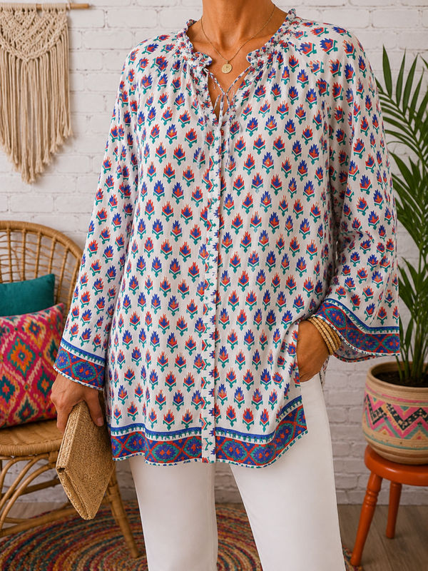 CARISAL FASHION - Chemise bohème coloré - Coupe ample