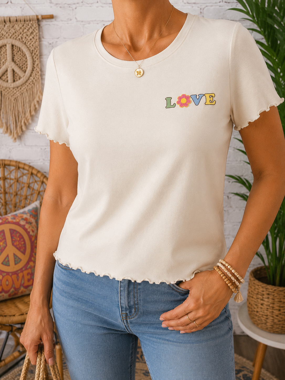 CLOCKHOUSE - T-shirt "LOVE" - Bohème & rétro