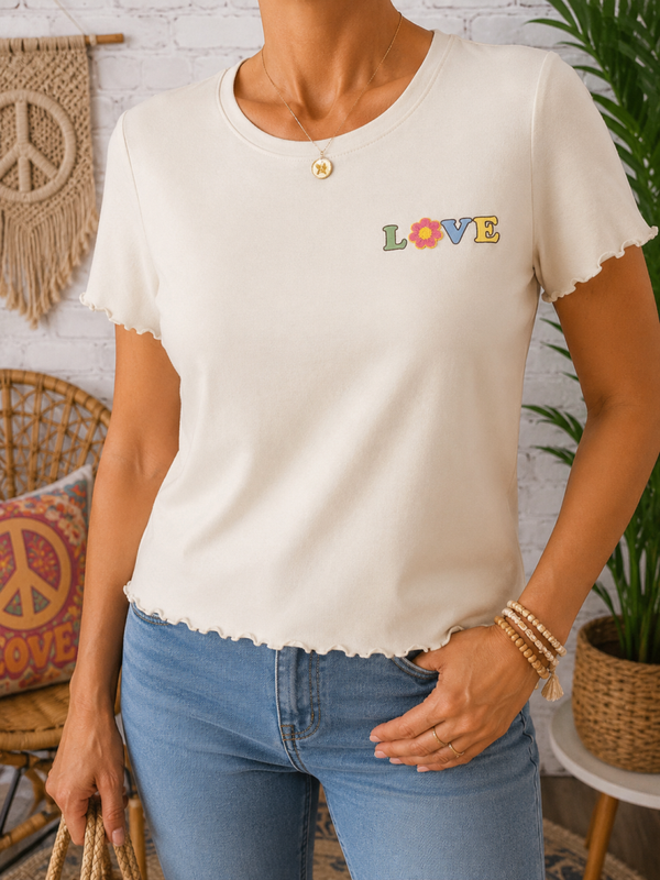 CLOCKHOUSE - T-shirt "LOVE" - Bohème & rétro