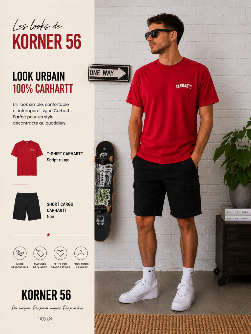 T-shirt et short Carhartt Look KORNER 56