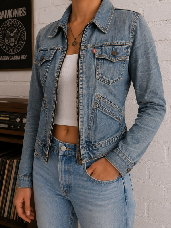 💎 LEVI'S - Veste femme ajustée avec fermeture éclair