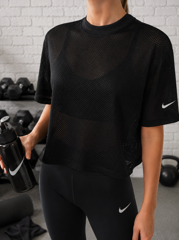 NIKE - T-shirt Dri-FIT Mesh - Crop Loose Fit