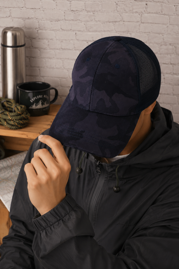 🧢 Casquette Camouflage Marine & Mesh