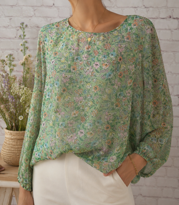 KAREN DAMEN - Blouse en voile fleurie