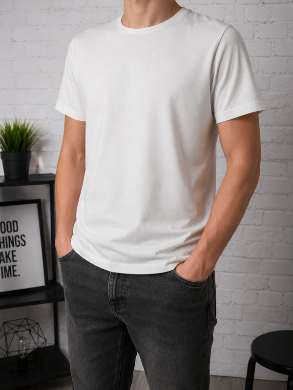 ⚪ZARA - T-shirt blanc minimaliste