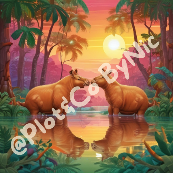 Jungle sunset