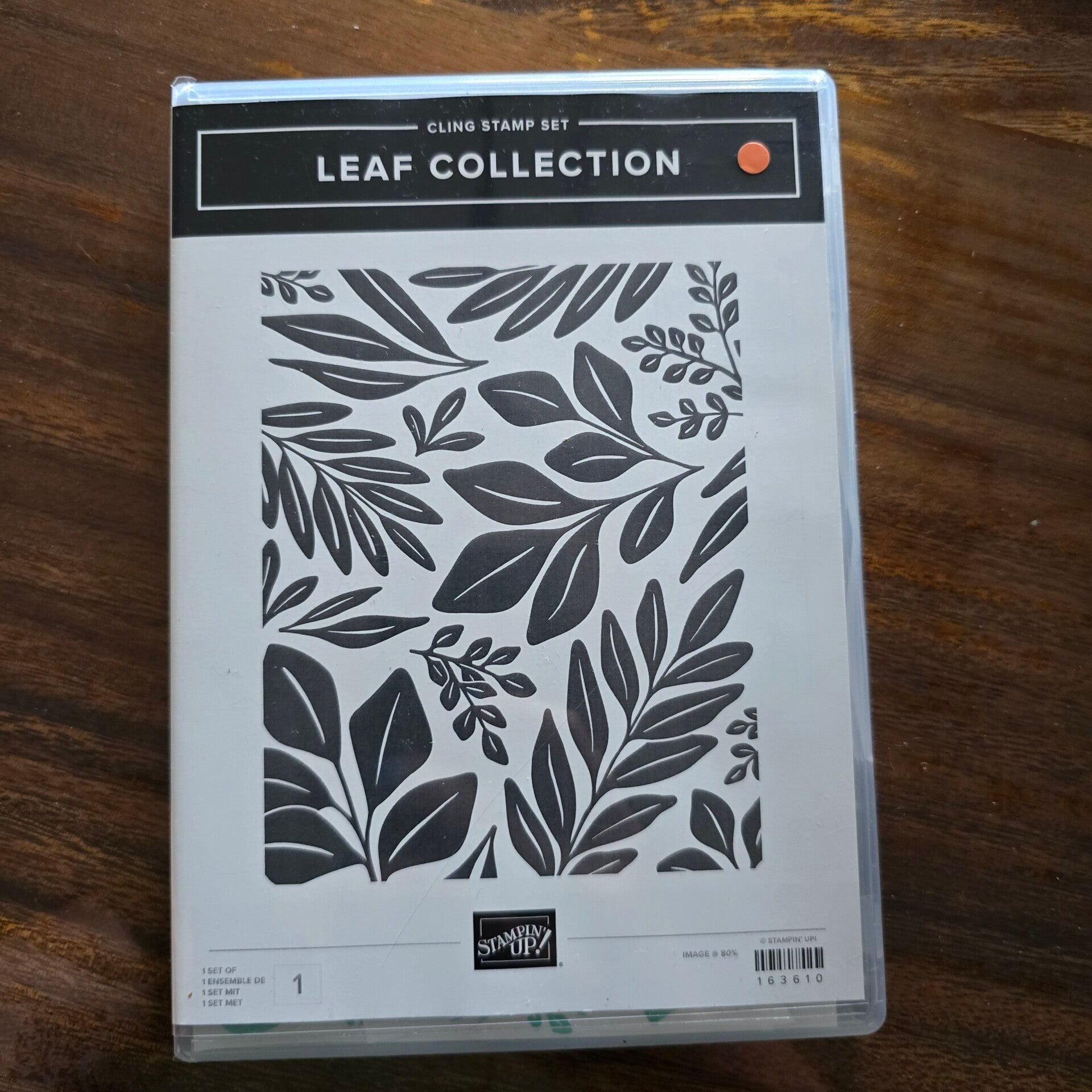 Leaf collection clingstempelset