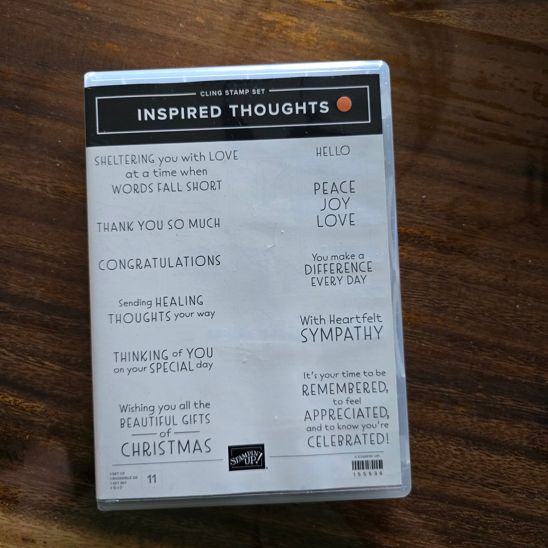 Inspired thoughts clingstempelset