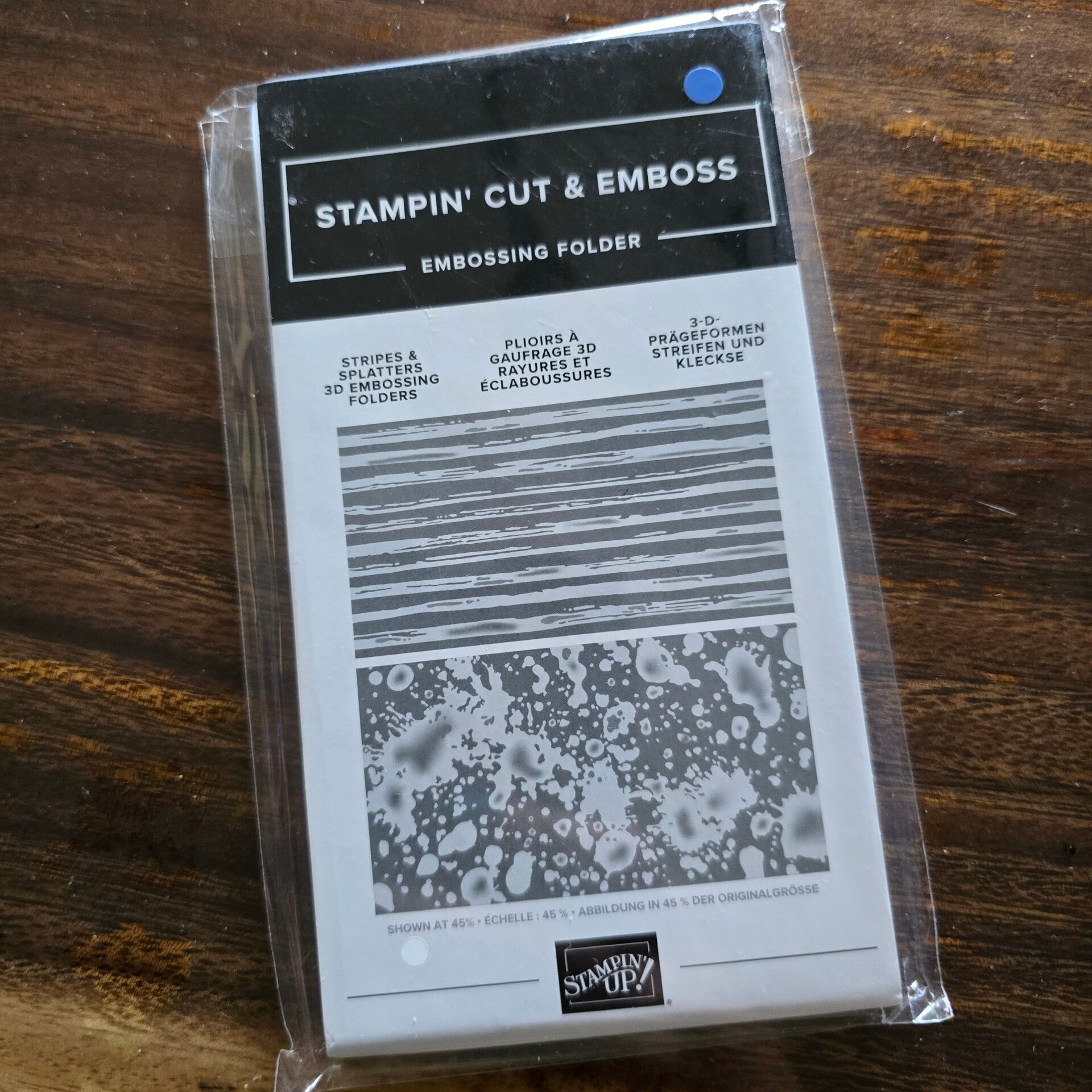 Stripes and splatters 3D embossingfolder