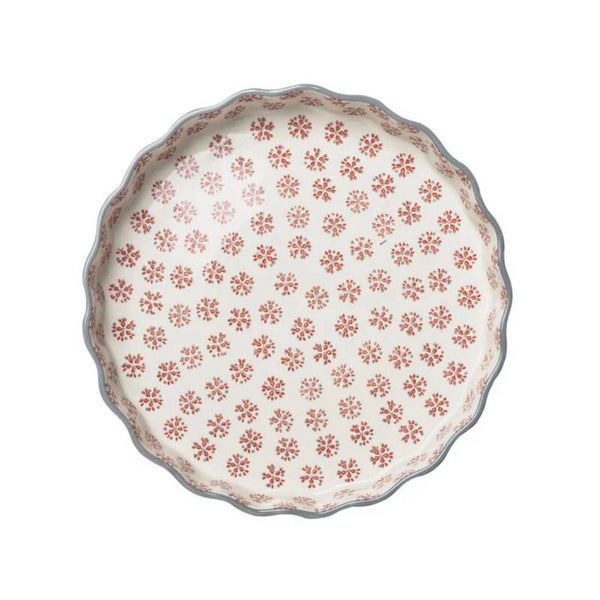 Quicheform PROVENCE 27 cm, rot/weiss