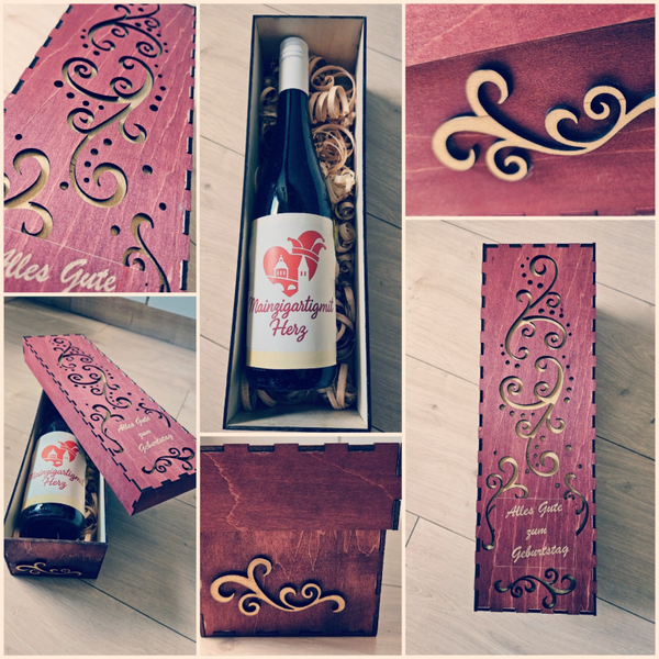 Geschenkbox Weinflasche