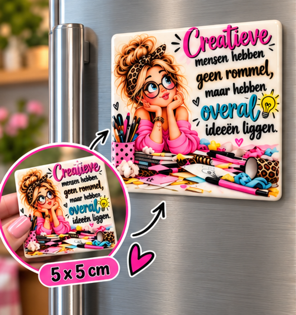 Creatieve mensen hebben geen rommel, maar hebben overal ideeën liggen