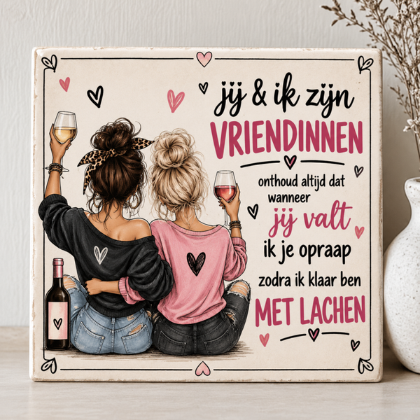 Tegeltje: vriendinnen