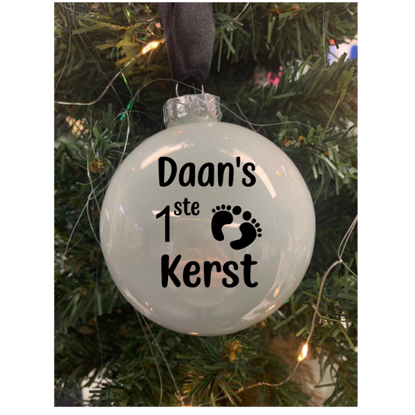 1ste kerst eigen naam kerstbal