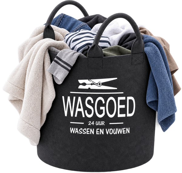 Grote vilten wasmand. ( wasgoed)