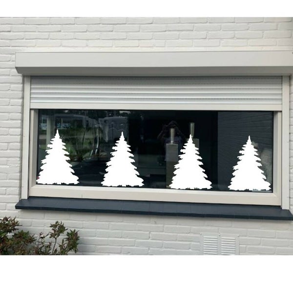 Raamstickers kerstboom.