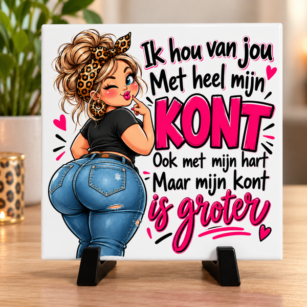 Tegeltje/ Ik hou van jou met heel mijn kont…