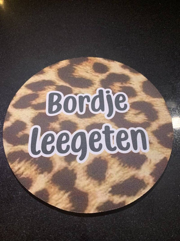 Pannenonderzetters Bordje leegeten