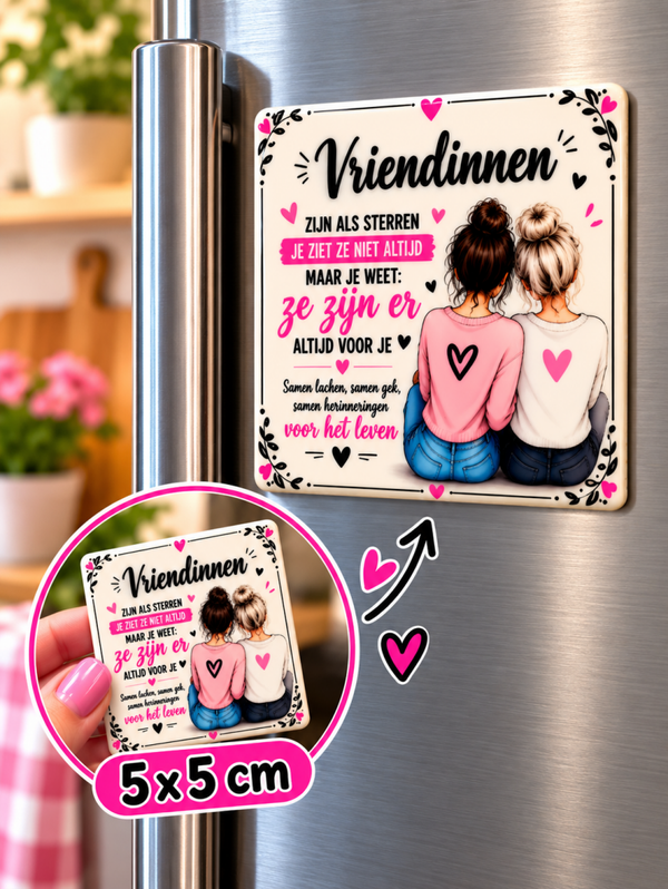 Koelkastmagneet: Vriendinnen zijn als sterren…