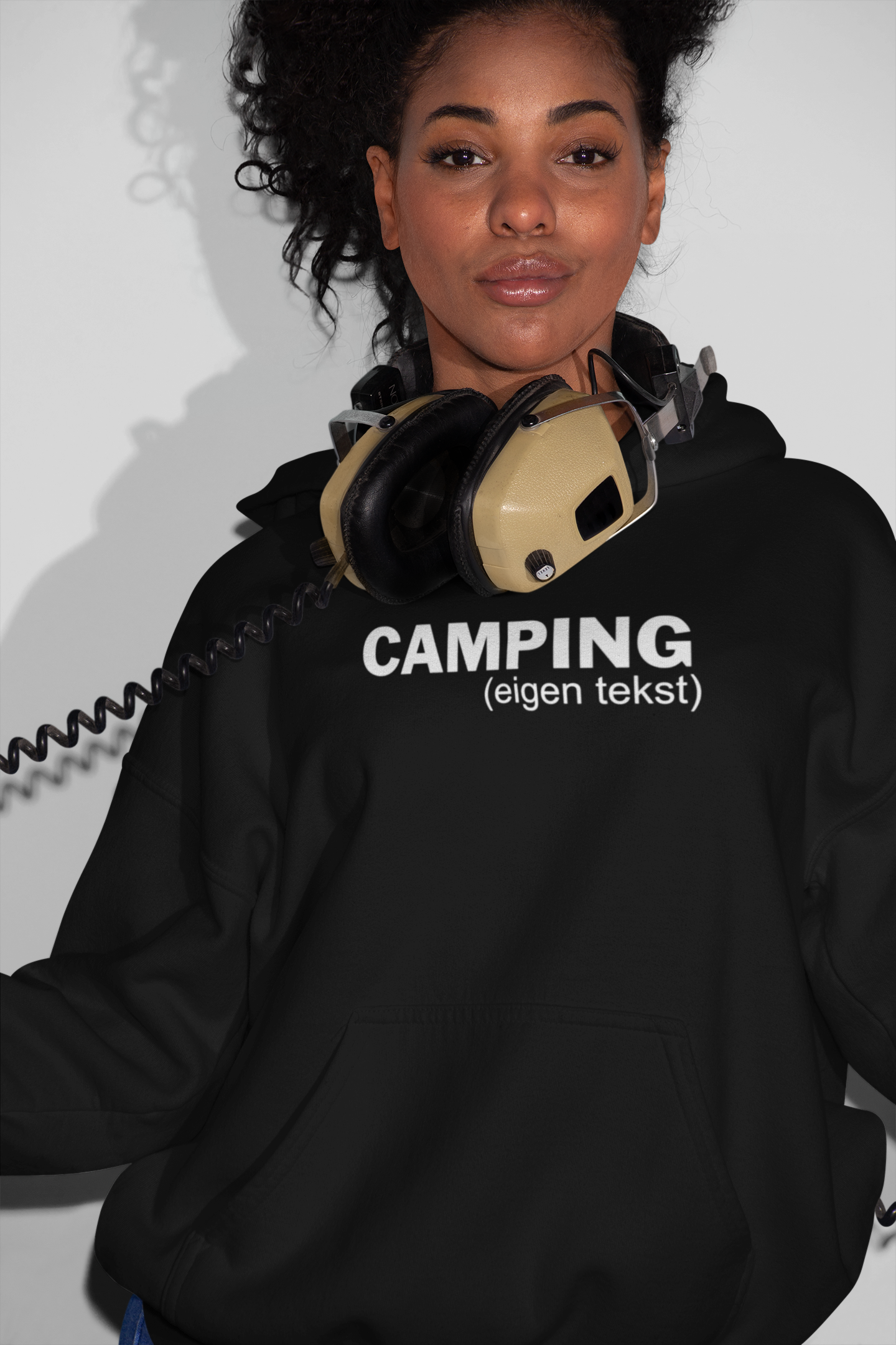 CAMPING HOODIE ( eigen tekst) Dames