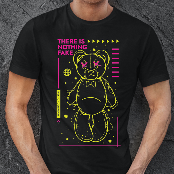 Heren T-shirt beer Fake