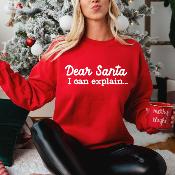 Foute kersttrui uniseks Dear santa i can explain...