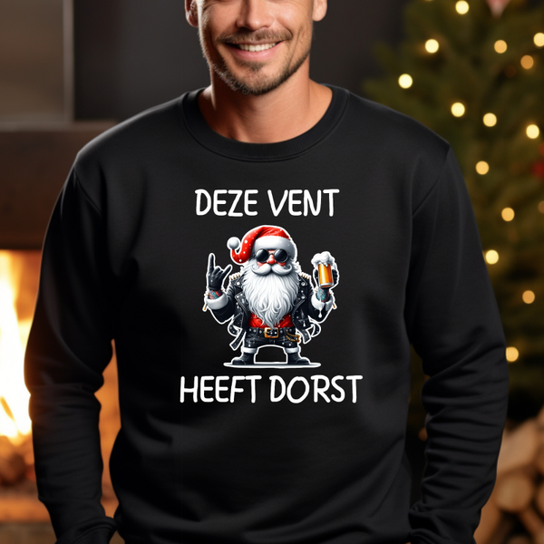 Heren Kersttrui- Deze vent heeft dorst- foute kersttrui