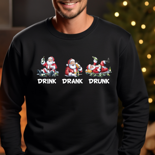 Kersttrui uniseks Drink Drank Drunk