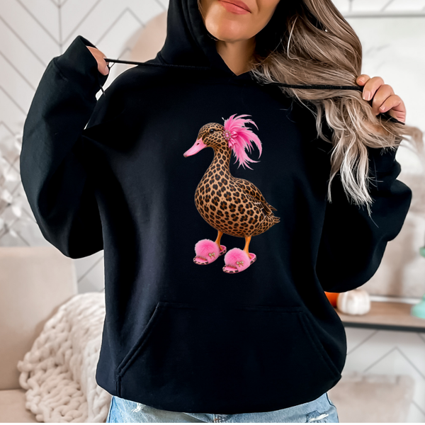 Hoodie Eendje leopard print